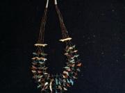 Hand Curve Fiteshes on animal on different Stone and shell Necklace in 5 strans for sale in North Las Vegas NV