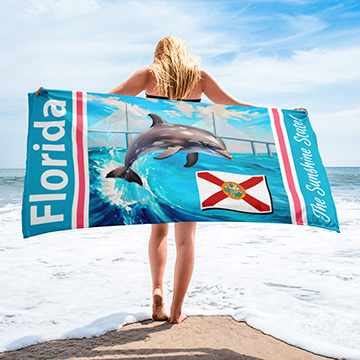 Florida Dolphin Beach Towel
