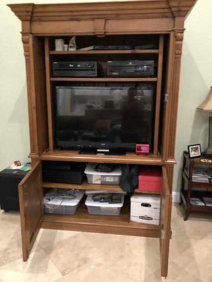 Maurice’s Antique Pine Entertainment Center