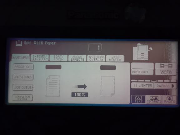 Panasonic DP3530 11x17 Copier