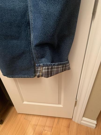 Carhartt 42 x 32 Flannel Lined Men's Jeans