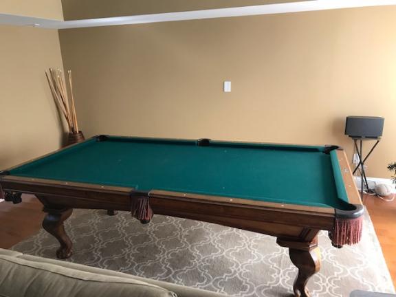 Peter Vitale Sterling 3 pc Slate Pool Table