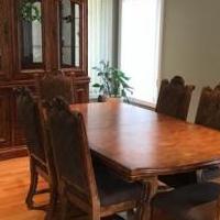China cabinet and table , chairs for sale in New City NY by Garage Sale Showcase member areck14, posted 02/18/2019