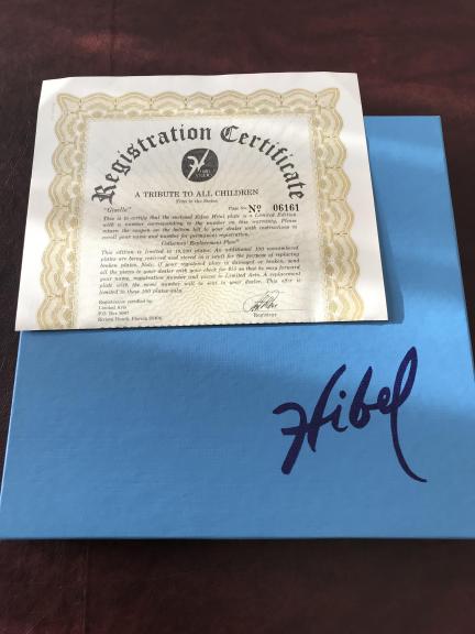 Edna Hibel Collectors plate