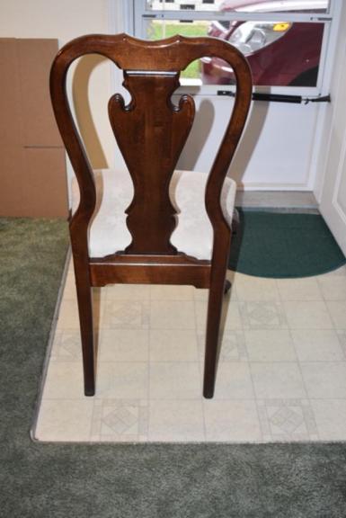 Glass Round Table W/ Cherry Wood Base