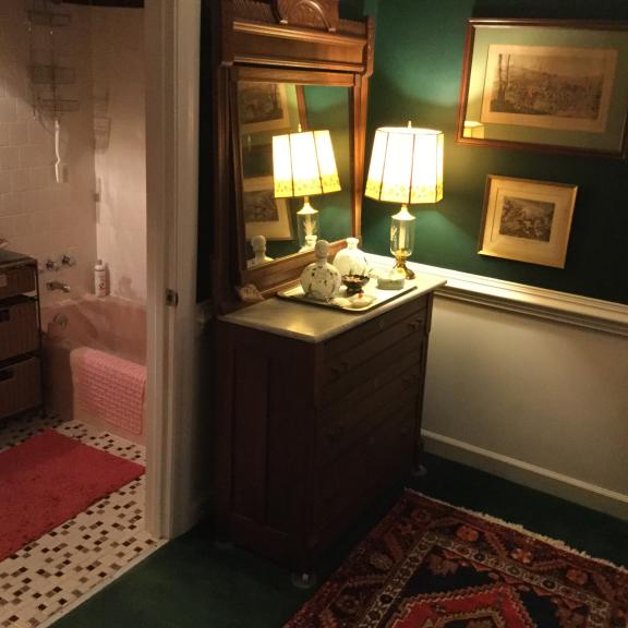 3 piece pine and walnut bedroom set