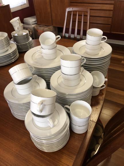 Gibson silver trimmed china for sale in Fishers IN