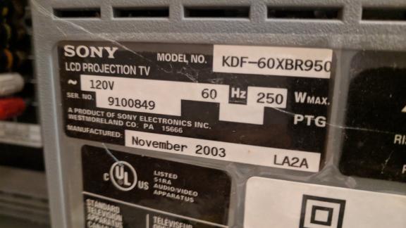 Sony LCD projection TV