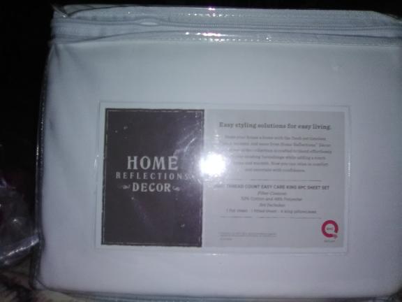 2X black faux leather jacket/king size 2000 thread count white sheet set with pillow cases