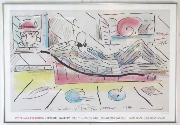 PETER MAX POSTER (WITH DEDICATION) for sale in Poughkeepsie NY