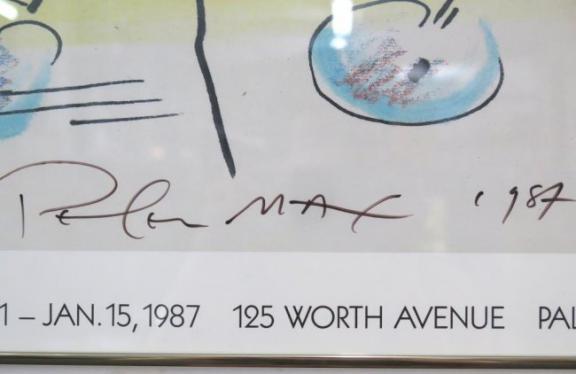PETER MAX POSTER (WITH DEDICATION)