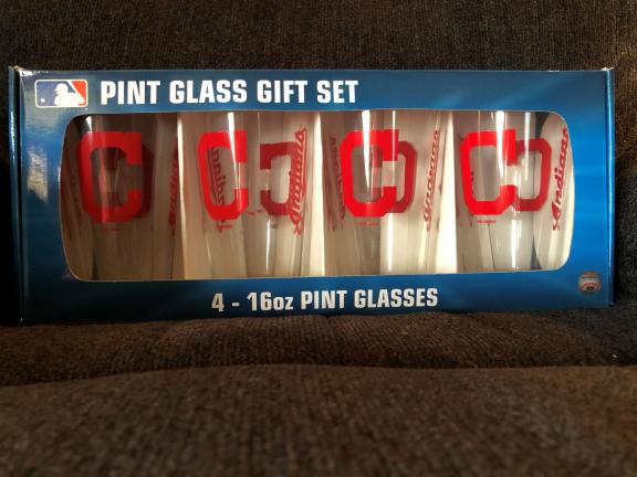 Cleveland Indians Glass Pint Gift Set for sale in Norwalk OH