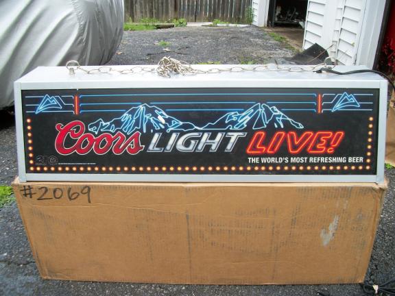 Coor's Light Hanging Sign for sale in Drexel Hill PA