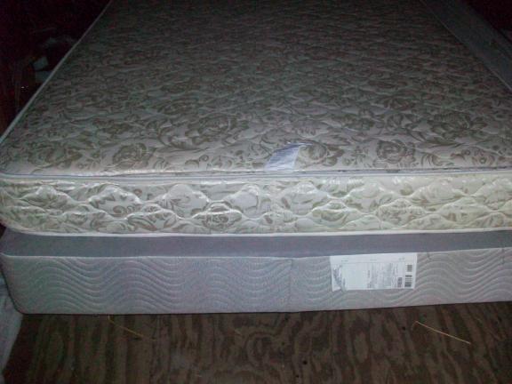 Queen Mattress (RV) Box Spring, and Metal Frame