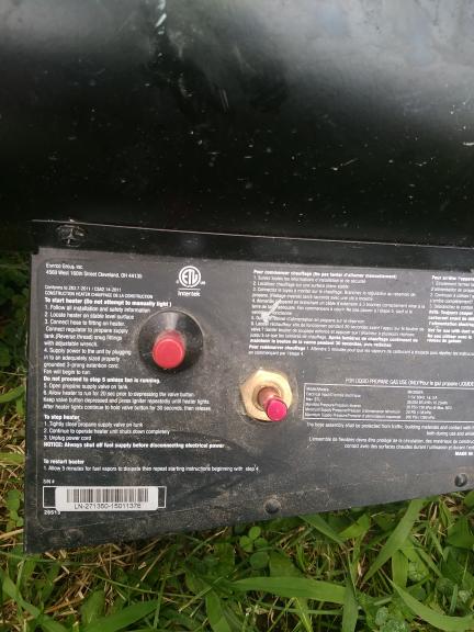 Turbo heater with propain tank for sale in Marshall MO