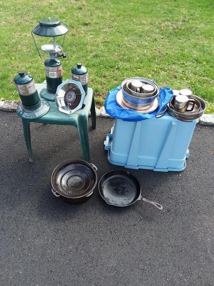 Camping Cooking Gear Stainless Coleman CastIron Too for sale in Somerset NJ