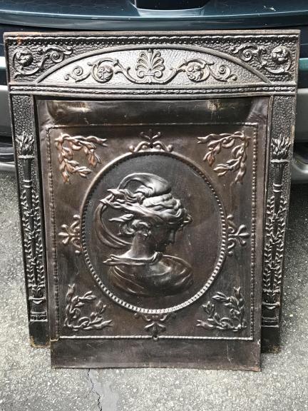 Cast Iron Coal Fireplace Surround with Summer Door