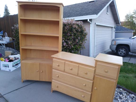 Solid maple "Pali" 4 piece bedroom set that goes from infant-toddler-youth-teen for sale in Rocklin CA