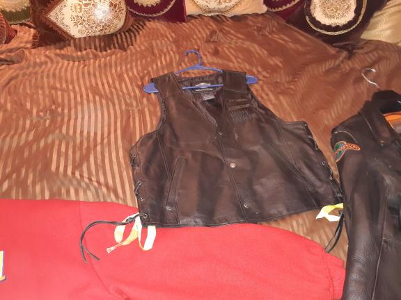 Leather biker vest for sale in Flint TX