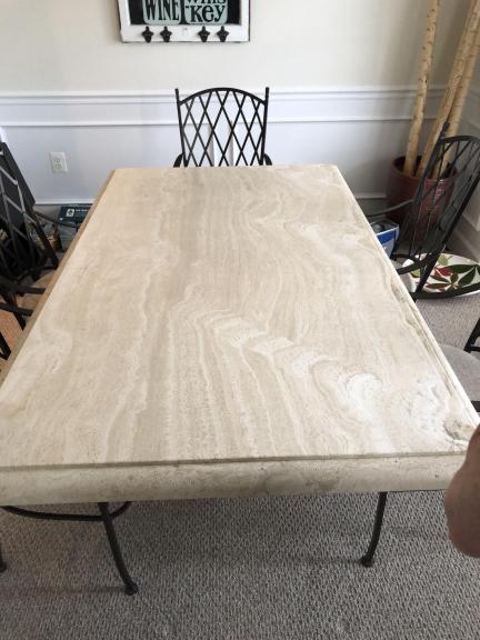 Travertine Marble Dining Table
