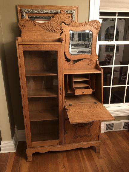 Antique oak secretary 1890-1920