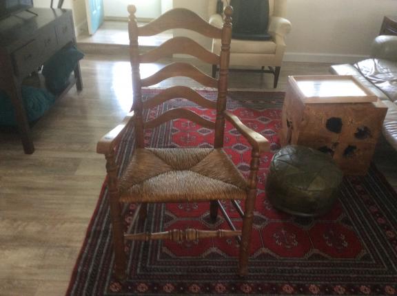 Ladder back rush bottom arm chair for sale in Sebastian FL