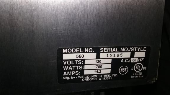 Wisco Industries Commercial Pizza Pan Oven