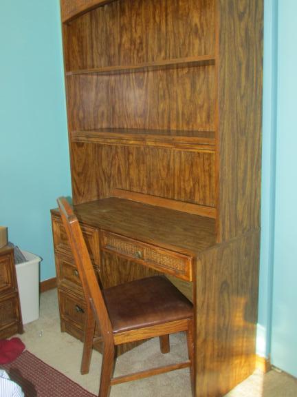Oak Desk with Chair 74H X 42W for sale in Bartlett IL