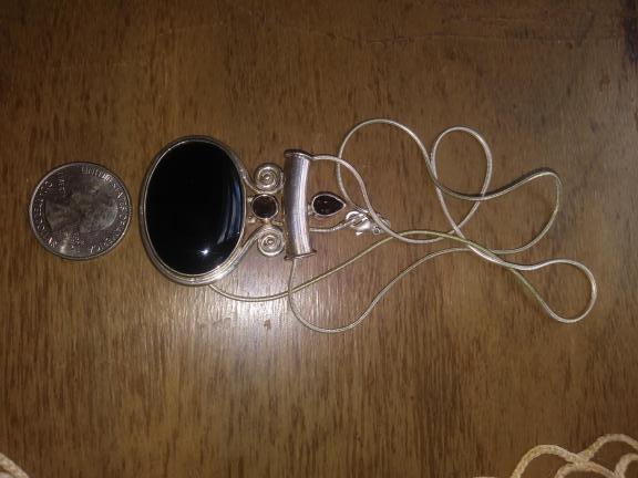 Onyx and Silver necklace for sale in Hitchcock County NE