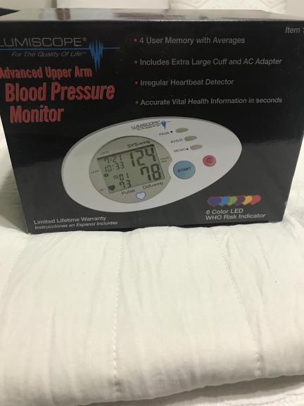 Lumiscope advanced upper arm blood pressure monitor for sale in Rosenberg TX
