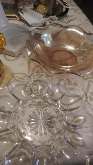 Antique glass bowls