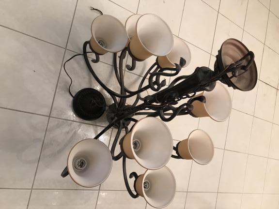 Albasque light fixtures - 9 bulbs - large, medium 5 bulb small for sale in Paramus NJ
