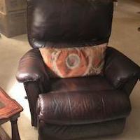 RECLINER brown leather for sale in Elgin IL by Garage Sale Showcase member Call Bill @ 224-422-9800, posted 09/29/2019