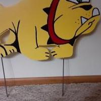Bulldog Yard Sign Hand Crafted for sale in Batavia IL by Garage Sale Showcase member Selling Stuff, posted 11/22/2020