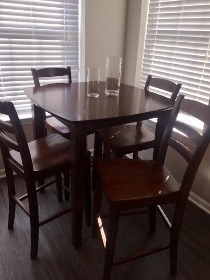 Pub Table with Four Chairs