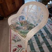 Vintage White Wicker Chair for sale in Saint Petersburg FL