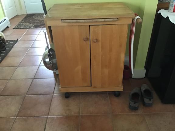 Wood butcher block cabinet for sale in Rutland VT
