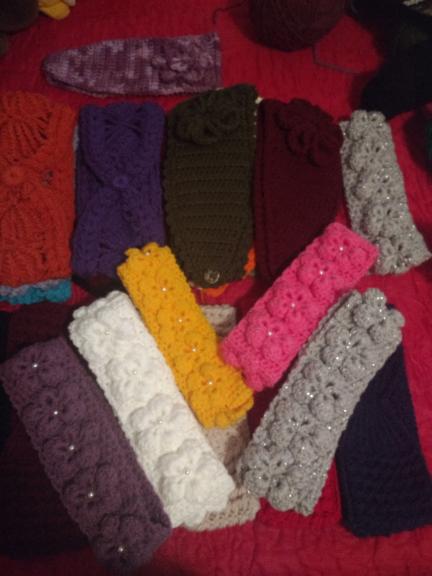 Crochet headbands, ear warmers