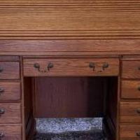 Solid oak roll top desk for sale in Plainfield IN by Garage Sale Showcase member Faulkfam, posted 08/08/2021