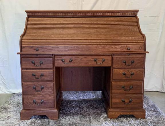 Solid oak roll top desk for sale in Plainfield IN