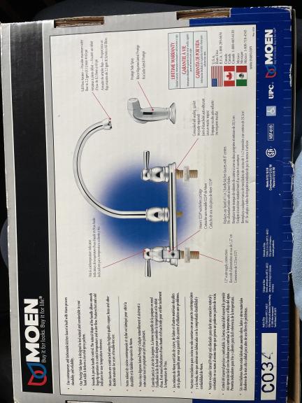 Moen Lever Handle Kitchen Faucet, Chrome