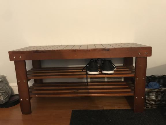 Wood Shoe Bench