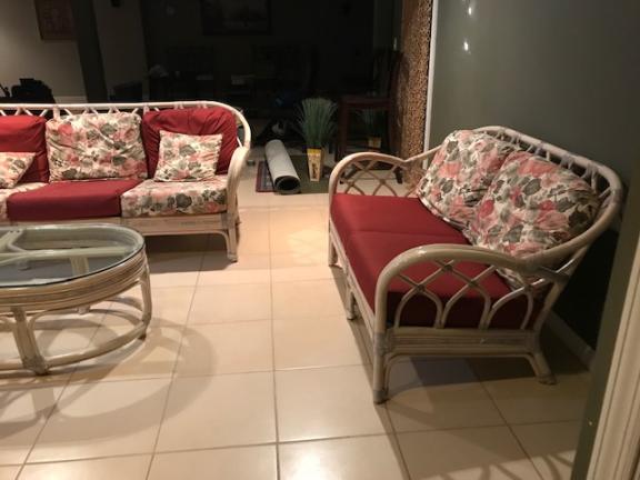 7 piece wicker furniture set