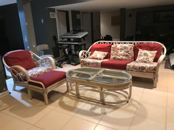 7 piece wicker furniture set for sale in Belle Mead NJ