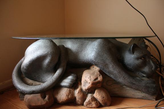 Panther Glass Top Table