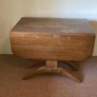 Duncan Phyfe drop leaf table w/2 leafs and 4 chairs for sale in Missoula MT by Garage Sale Showcase member Kathyknopp, posted 10/25/2021