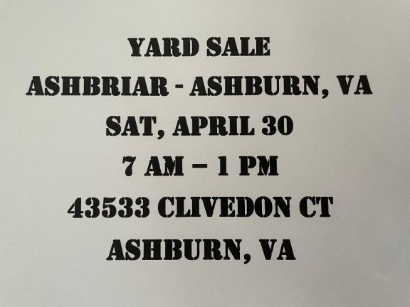 HUGE/MEGA FAMILY YARD SALE IN ASHBURN for sale in Ashburn VA