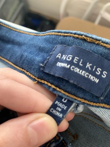 Stressed blue jeans