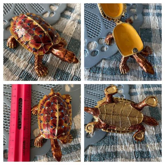 Turtle jeweled trinket box for sale in Montrose NY