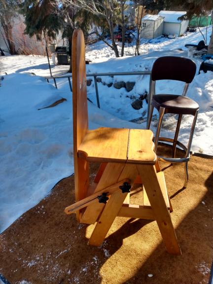 Vintage wood ironing boards / stool/steplater